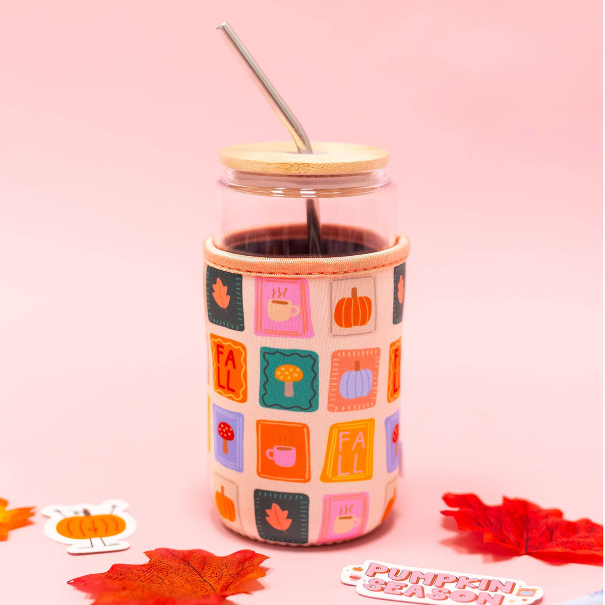 Fall Patches Drink Sleeve