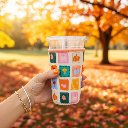 Fall Patches Drink Sleeve