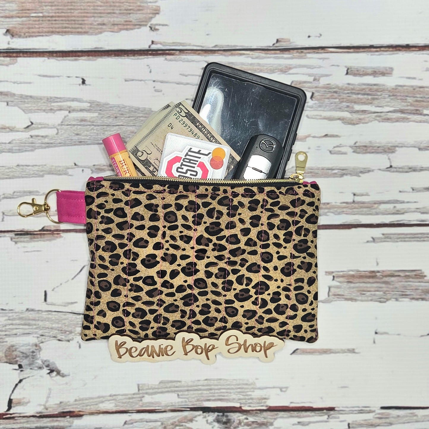 Leopard Print Large Wallet