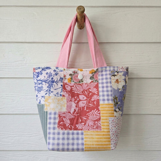 Handmade Boho Patchwork Mini Tote Bag