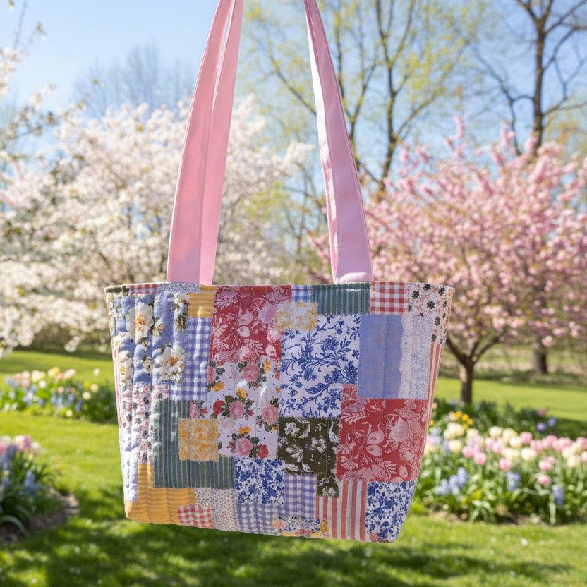 Boho Patchwork Tote Bag