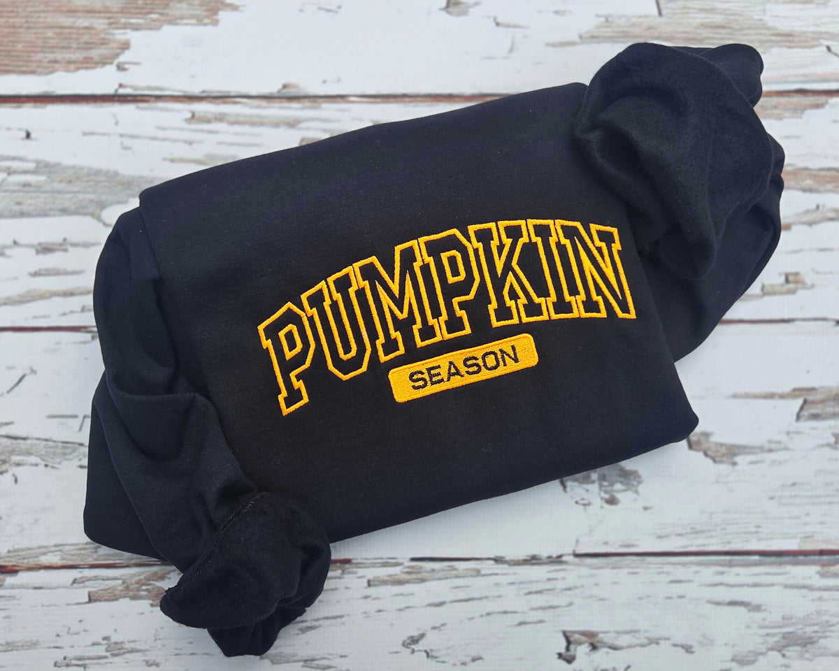 Pumpkin Season Embroidered Crewneck Sweatshirt