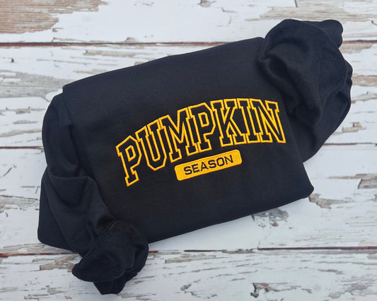 Pumpkin Season Embroidered Crewneck Sweatshirt