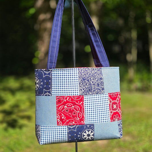 Red, White and Blue Mini Tote Bag