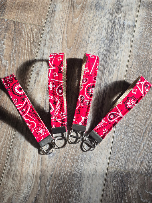 Red Bandana Wristlet