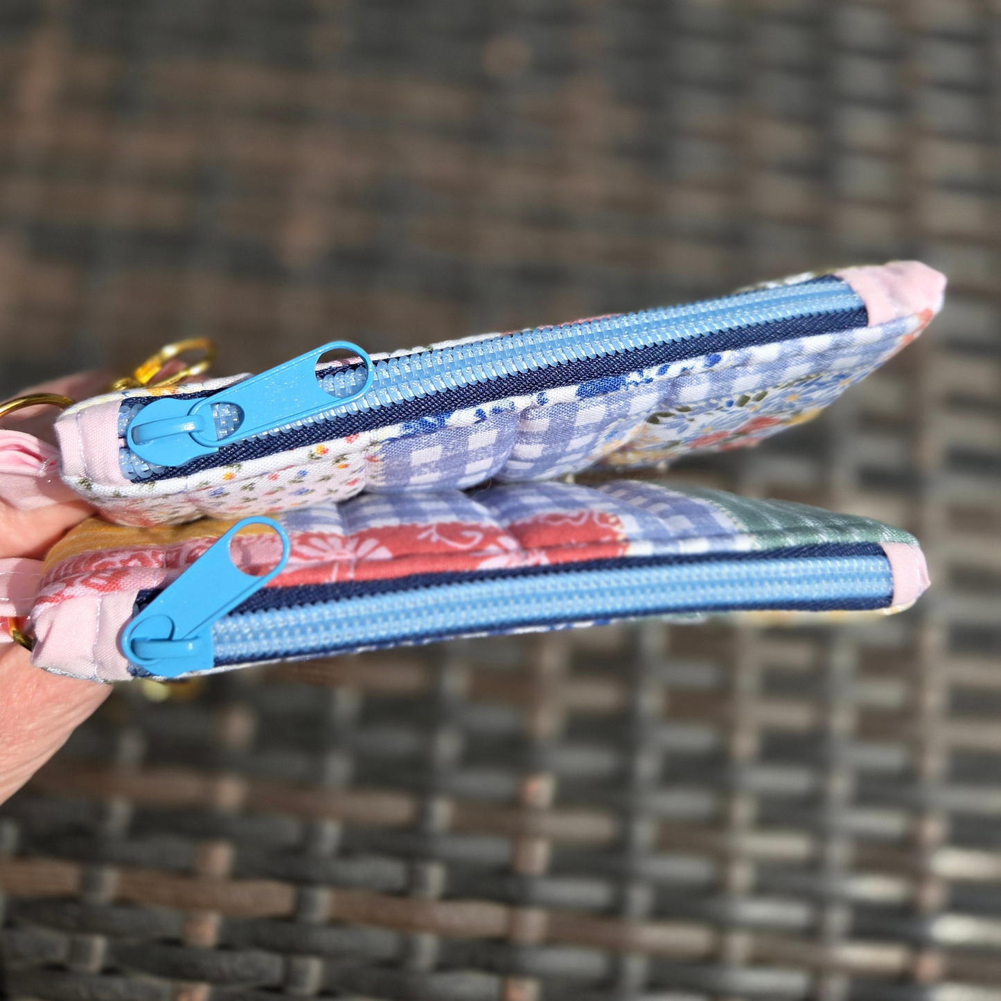 Boho Patchwork Keychain Wallet