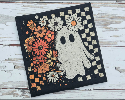 Floral Ghost Halloween T-Shirt