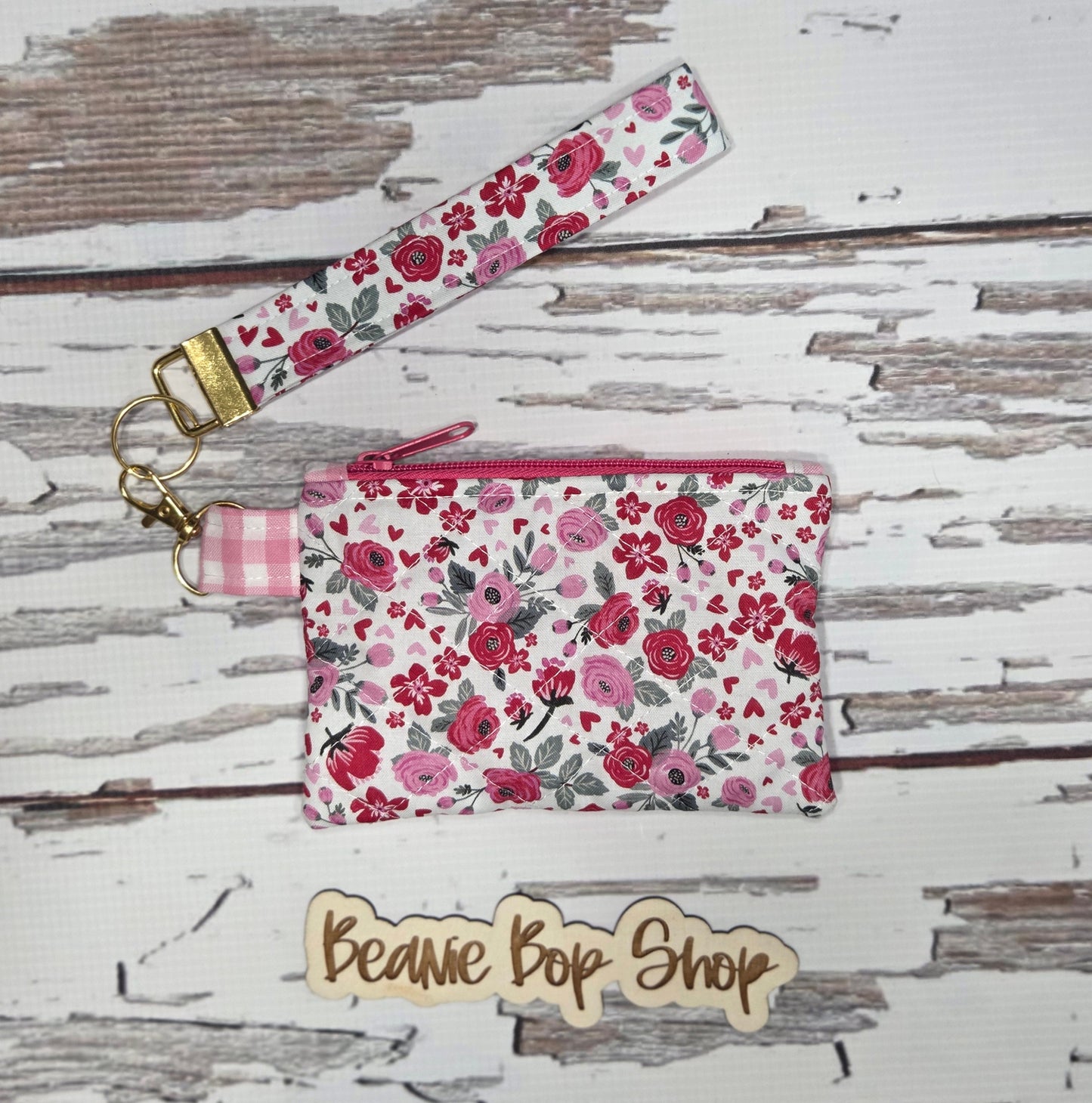 Flirty Floral Keychain Wallet