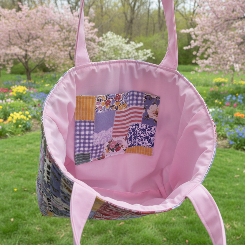 Boho Patchwork Tote Bag