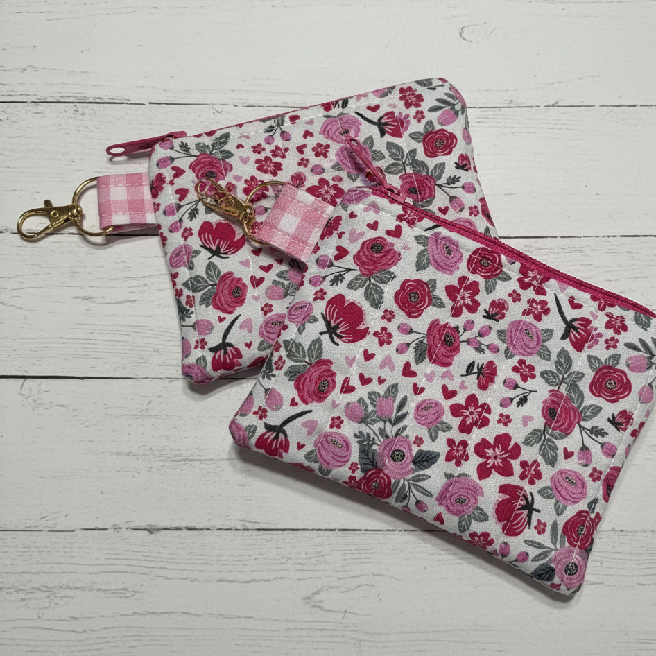 Flirty Floral Keychain Wallet